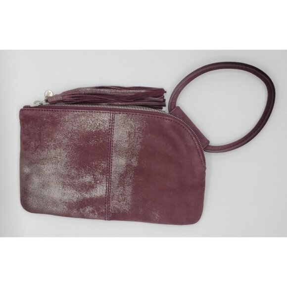 HOBO INTERNATIONAL Sable Wristlet Tassel  PLUM GRAPHITE Wallet Clutch $138 - Picture 7 of 10